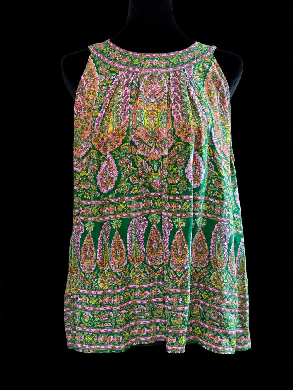 Calypso St. Barth Silk Blouse | Size Small | Paisley Print